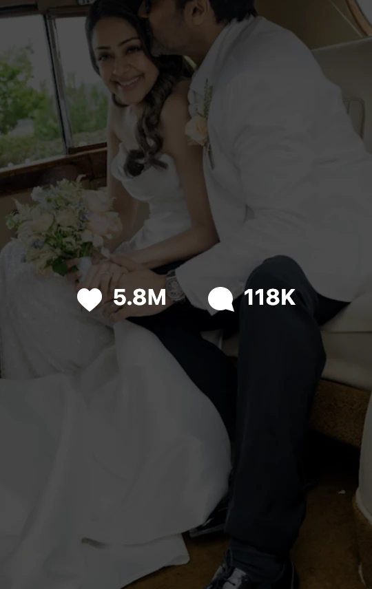 Supplied Instagram screenshot showing 5.8 million likes and 118 thousand comments